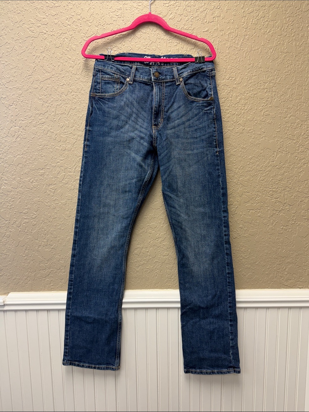 Wrangler Retro slim 32x34 Men’s Straight-Leg Jeans in Blue Denim